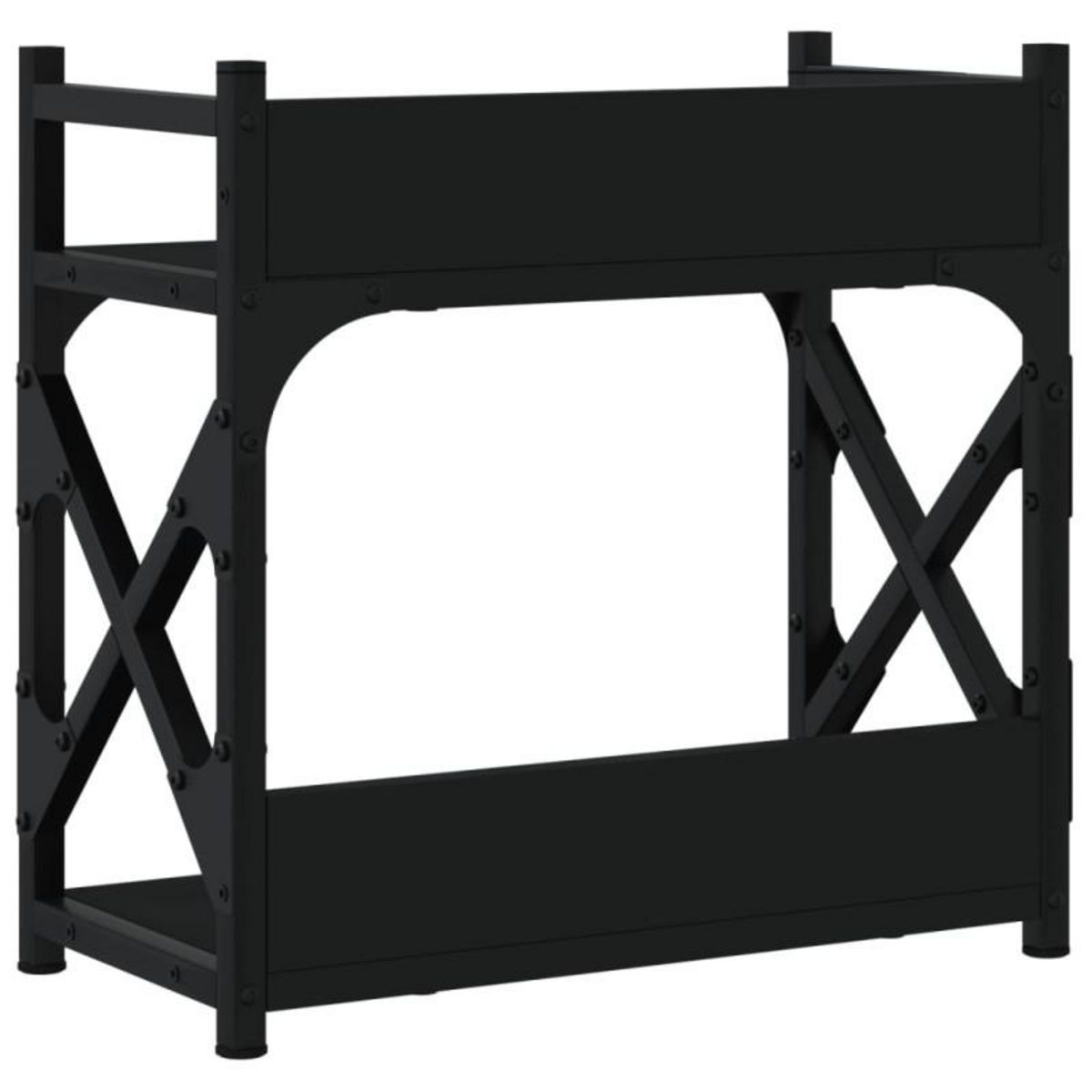 VIDAXL Support d imprimante 2 niveaux noir 40x20x40 cm