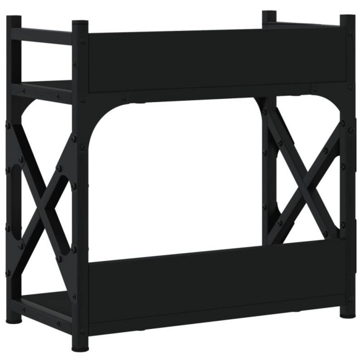 VIDAXL Support d imprimante 2 niveaux noir 40x20x40 cm
