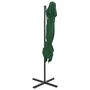 Voir la diapositive 4 : VIDAXL Parasol de jardin en porte-a-faux a double toit vert 250x250 cm