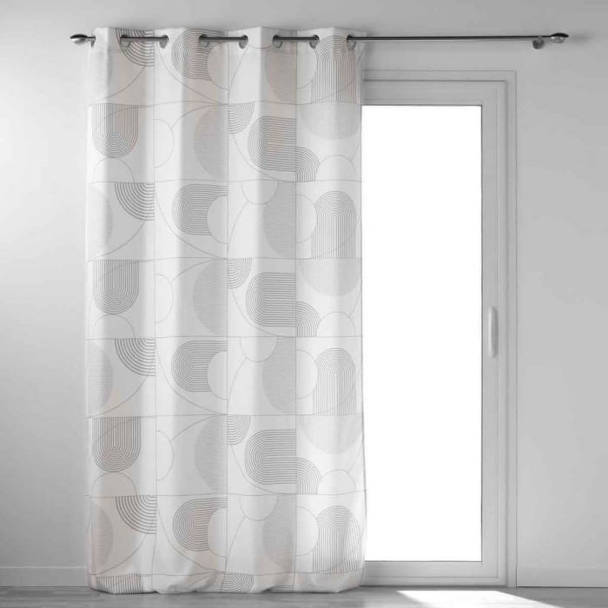 Paris Prix Rideau à Œillets  Esquisse  140x260cm Blanc