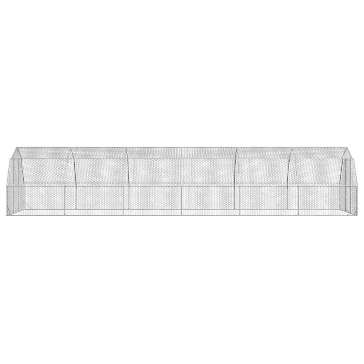 VIDAXL Poulailler 2,5x12x2,25 m acier galvanise