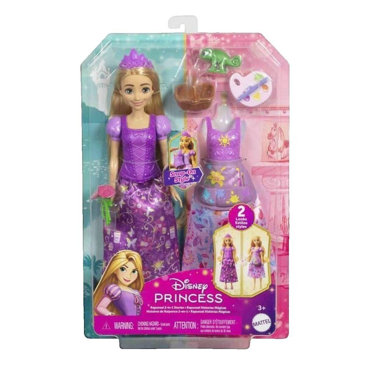MATTEL Poupée Mattel Raiponce avec tenues interchangeables