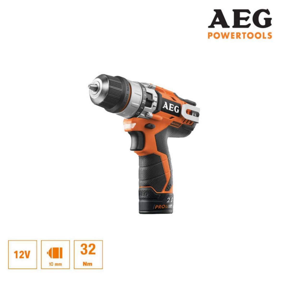 AEG Pack AEG Meuleuse électrique 800W - WS8-125SK - Perceuse à percussion AEG 12V Li-ion