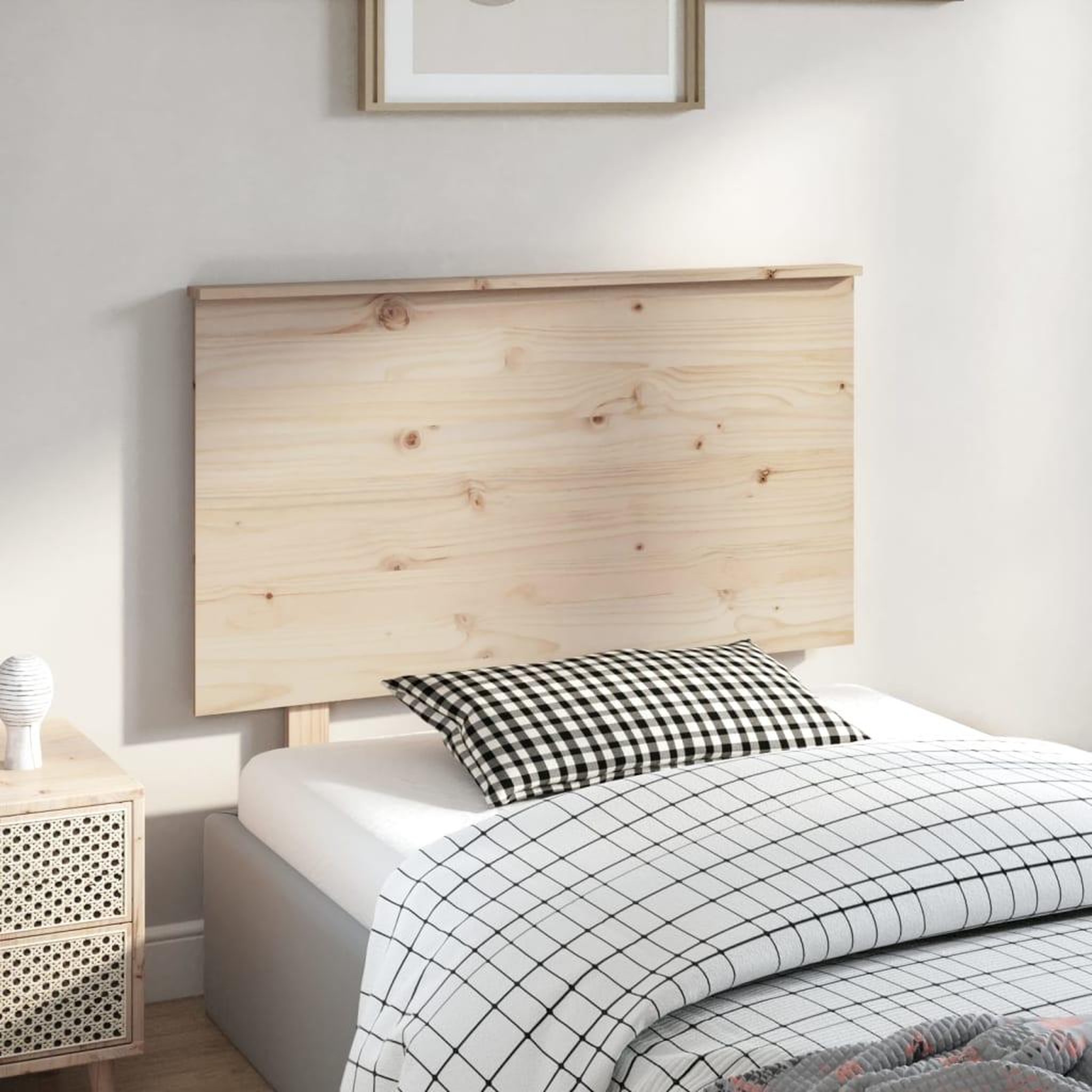 Voir la diapositive 4 : VIDAXL Tete de lit 94x6x82,5 cm Bois massif de pin
