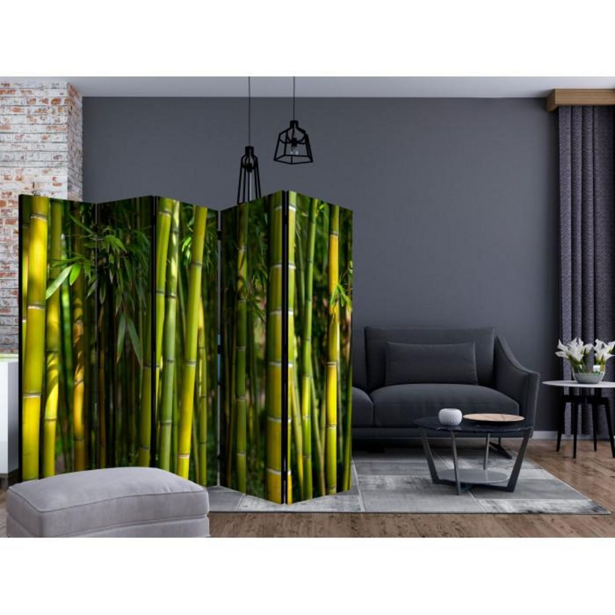 Paris Prix Paravent 5 Volets  Oriental Garden  172x225cm