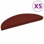 Voir la diapositive 2 : VIDAXL Tapis autoadhesifs de marches 5 pcs Rouge 56x17x3 cm Aiguillete