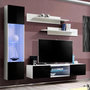 Voir la diapositive 1 : Paris Prix Meuble TV Mural Design  Fly XXII  210cm Noir & Blanc