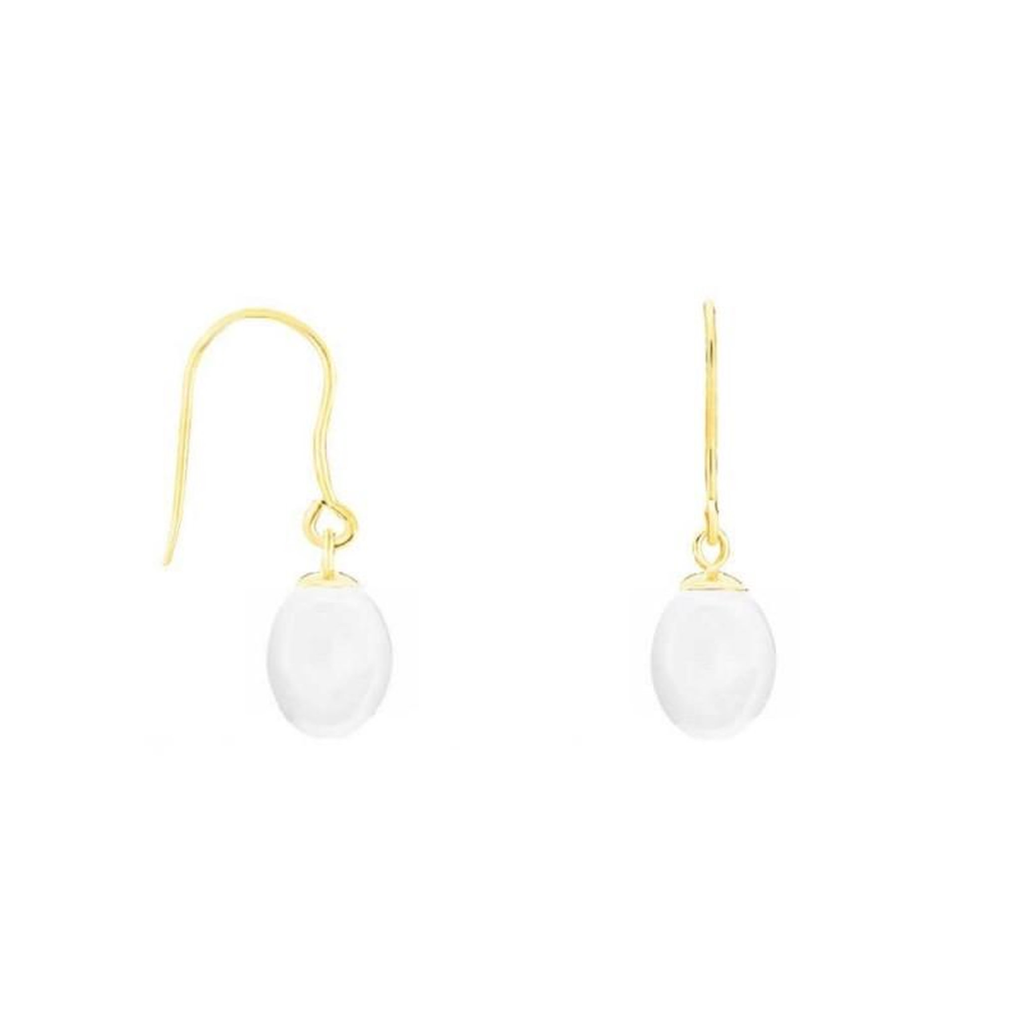 Voir la diapositive 1 : L'ATELIER D'AZUR Boucles d'Oreilles Or Jaune Perles de Culture - Dormeuses