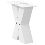 Voir la diapositive 4 : VIDAXL Pieds de table basse forme de X 2 pcs blanc 40x(30-31) cm acier