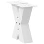 Voir la diapositive 4 : VIDAXL Pieds de table basse forme de X 2 pcs blanc 40x(30-31) cm acier