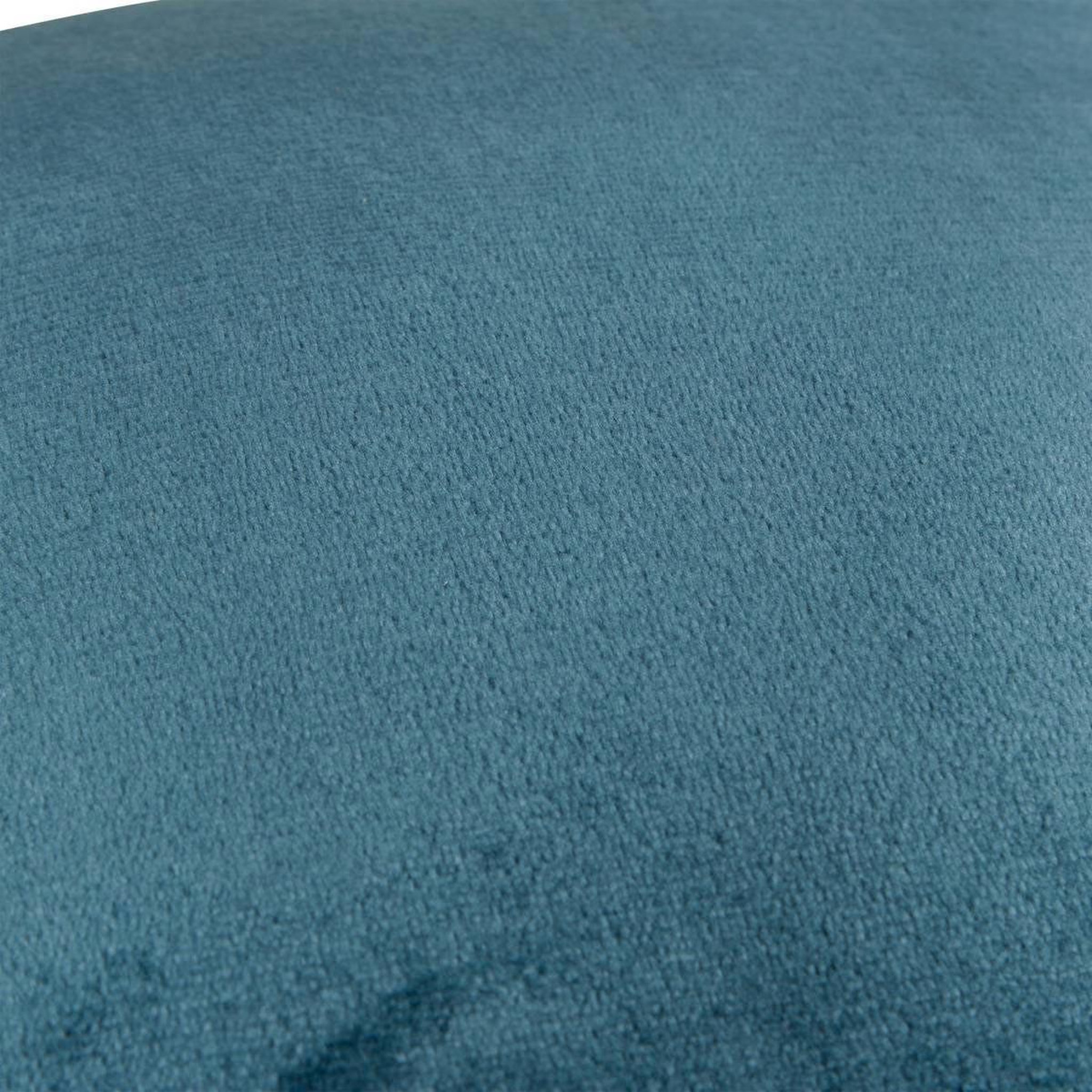 Voir la diapositive 4 : ATMOSPHERA Coussin en flanelle uni  ollis  38x38cm bleu égéen