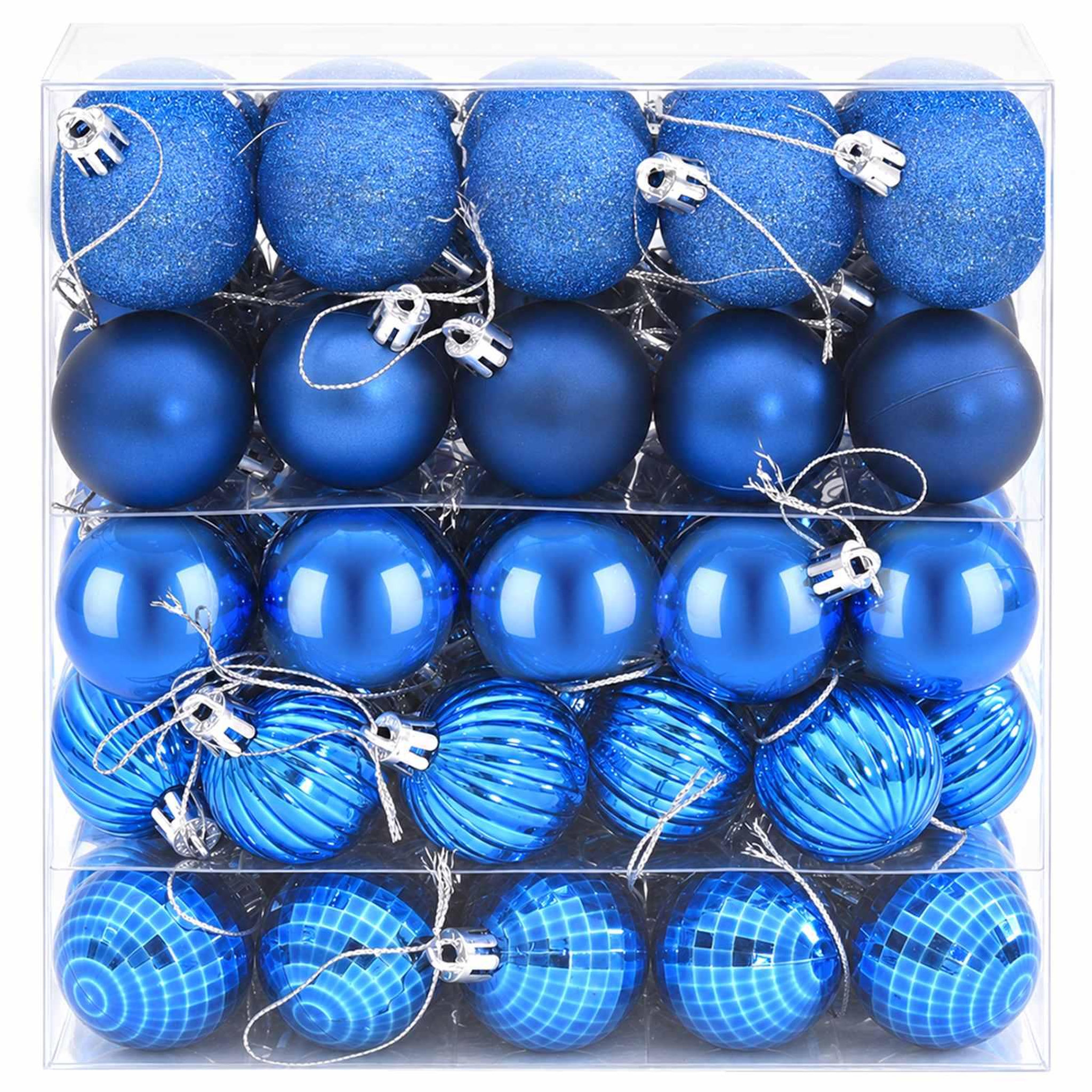 Voir la diapositive 4 : VIDAXL Ensemble de boules de Noël 100 pc Bleu 4 cm Polystyrene