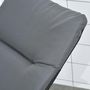 Voir la diapositive 5 : OUTSUNNY Bain de soleil pliable transat inclinable 6 positions grand confort avec matelas + accoudoirs acier polyester gris
