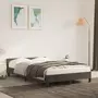 VIDAXL Cadre de lit avec tete de lit Gris fonce 120x200 cm Velours