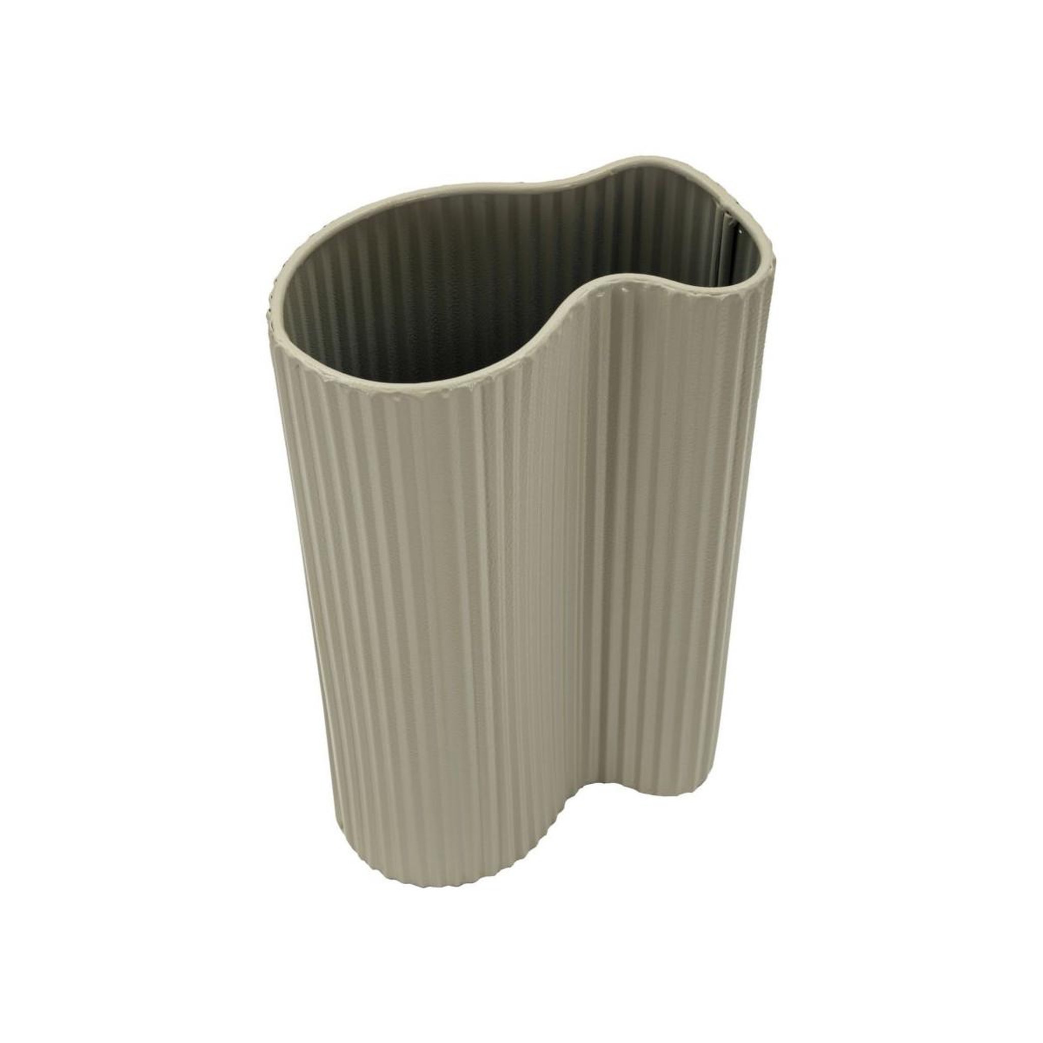 Voir la diapositive 3 : Paris Prix Vase design en métal  frankfurt  36cm beige foncé