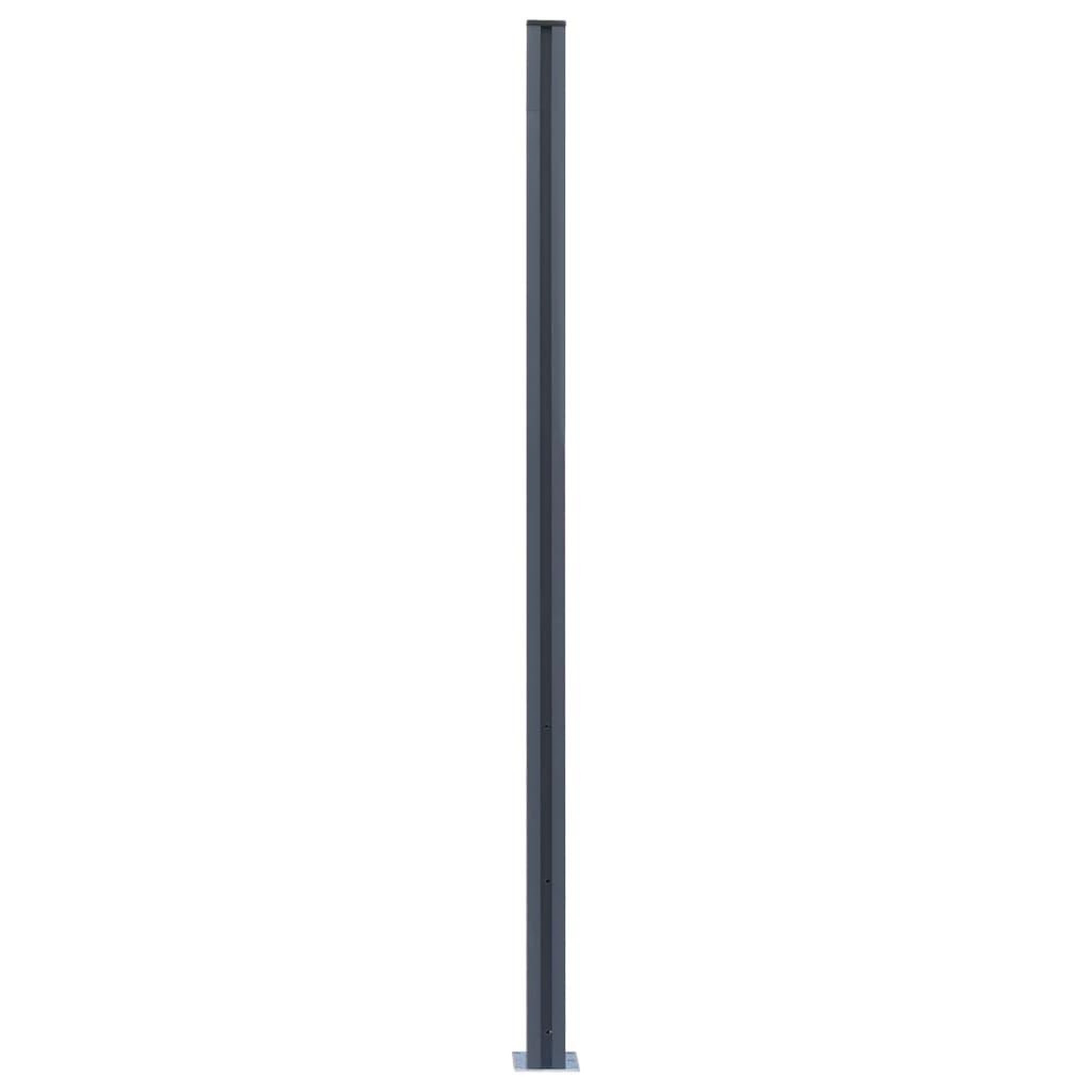 Voir la diapositive 4 : VIDAXL Poteaux de cloture 3 pcs Gris fonce 185 cm Aluminium