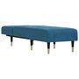 Voir la diapositive 3 : VIDAXL Chaise longue bleu velours