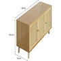 Voir la diapositive 3 : Habitat et Jardin Buffet style cannage  Neuille  - 120 x 40 x 71.5 cm - Beige