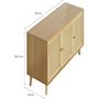 Voir la diapositive 3 : Habitat et Jardin Buffet style cannage  Neuille  - 120 x 40 x 71.5 cm - Beige