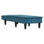 Voir la diapositive 3 : VIDAXL Chaise longue bleu velours