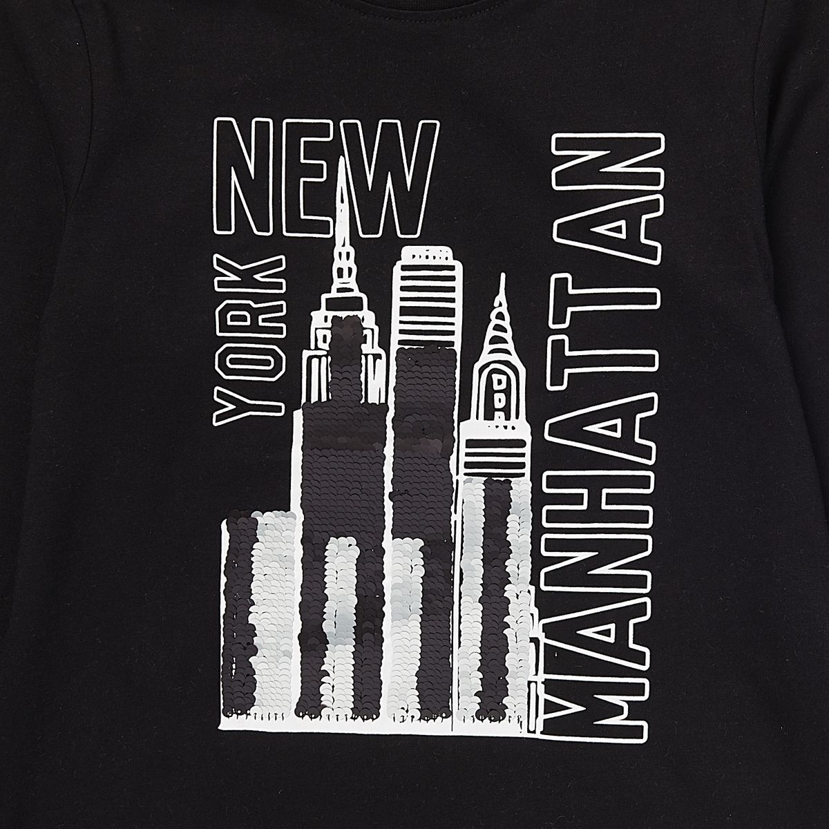 IN EXTENSO T-shirt manches longues à sequin reversibles garçon