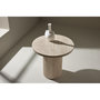 Voir la diapositive 3 : Paris Prix Table d'Appoint Effet Travertin  Haron  50cm Beige