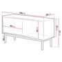 Voir la diapositive 4 : Meuble TV industriel 2 portes L104cm THEO