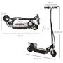 Voir la diapositive 3 : HOMCOM Trottinette Électrique 120 W Pliable pour Enfants de 7 à 12 Ans 10 Km/h Max. Hauteur Guidon Réglable 2 Roues en PU Coloris Noir et Argent