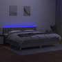 Voir la diapositive 4 : VIDAXL Sommier a lattes de lit matelas LED Gris clair 200x200 cm Tissu