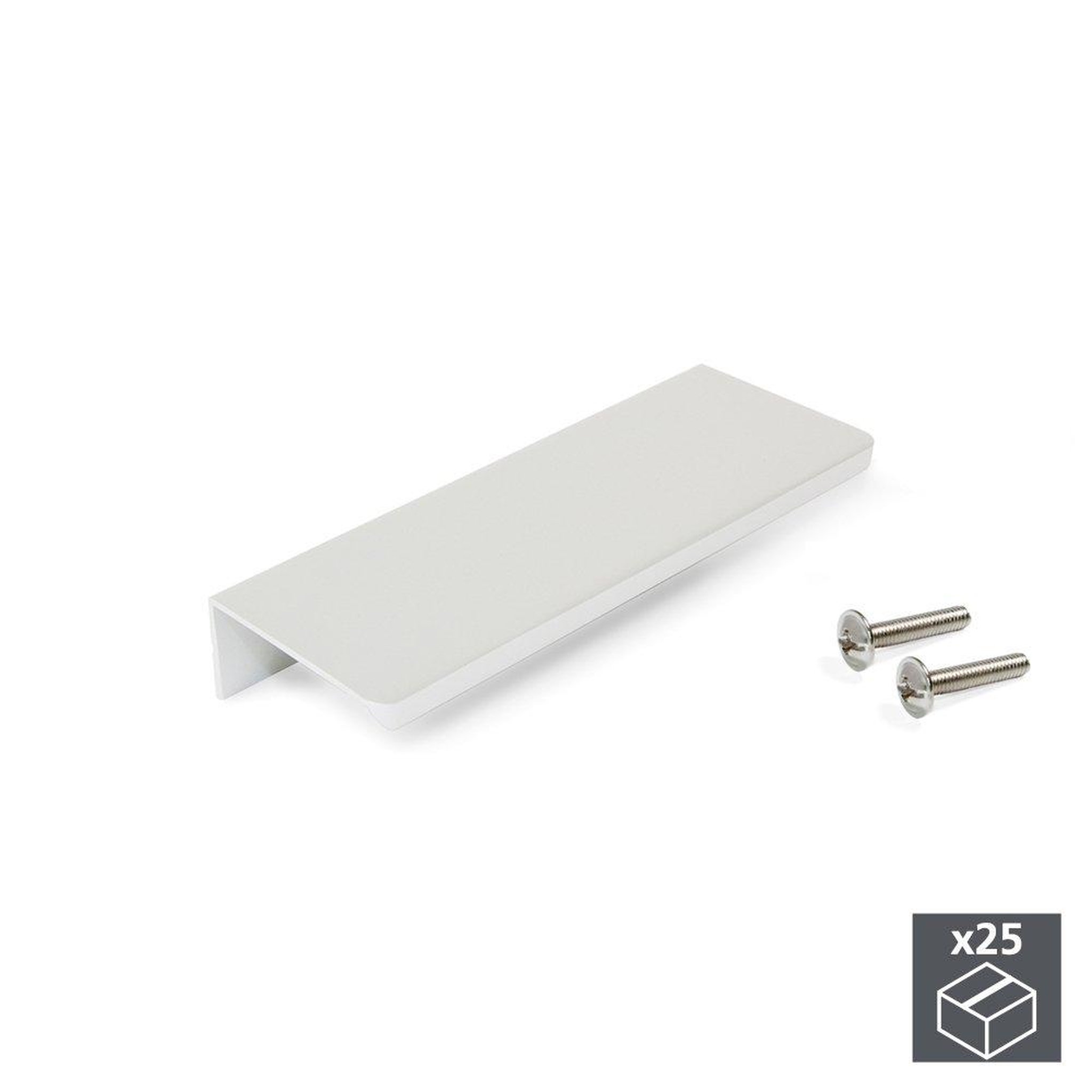EMUCA SRL Lot de 25 poignées Setubal en aluminium finition anodisé mat avec entraxe 32 mm