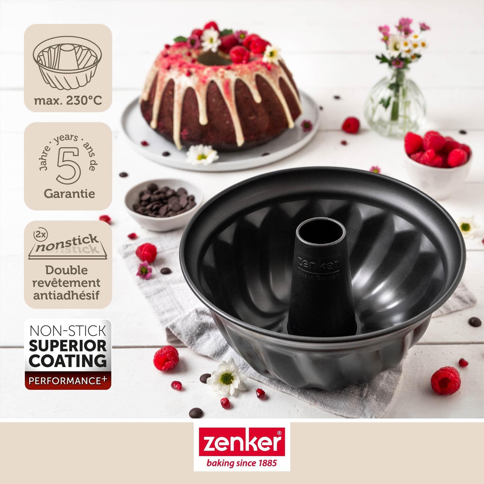 Voir la diapositive 5 : ZENKER Moule à kouglof 25 cm zenker perfectback+