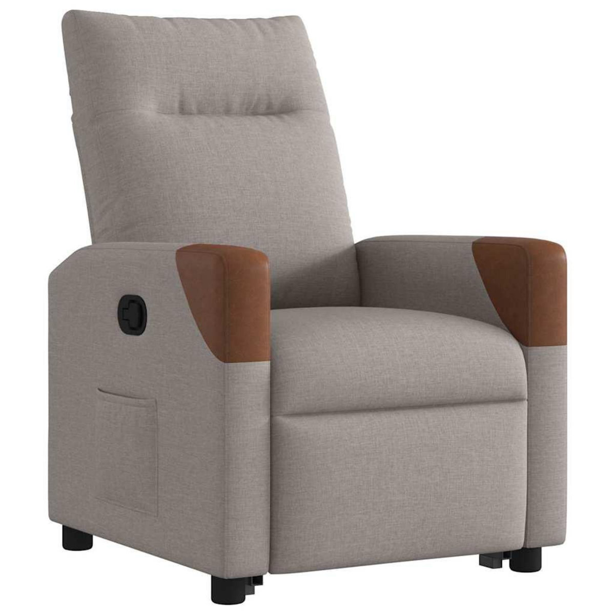 VIDAXL Fauteuil inclinable taupe tissu