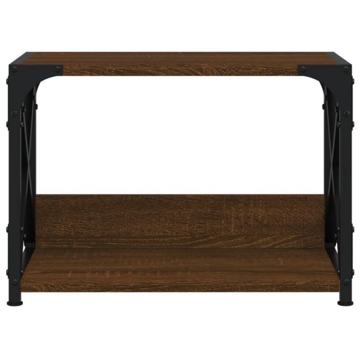 VIDAXL Support d imprimante à 2 niveaux chêne marron 44x26x31,5 cm