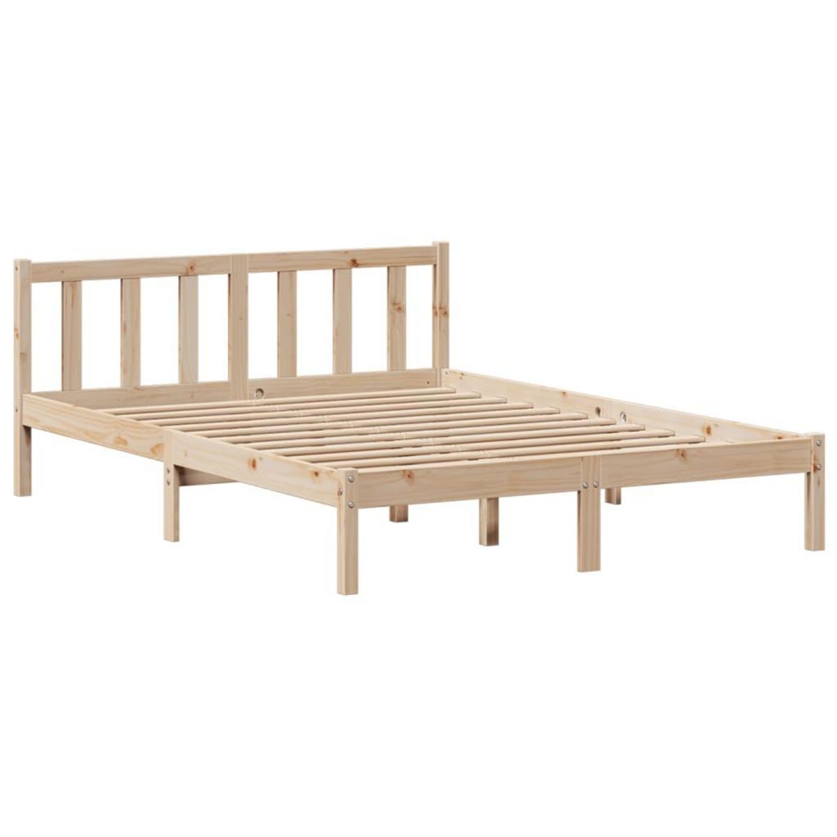 VIDAXL Lit bibliotheque sans matelas 140x200 cm bois massif de pin