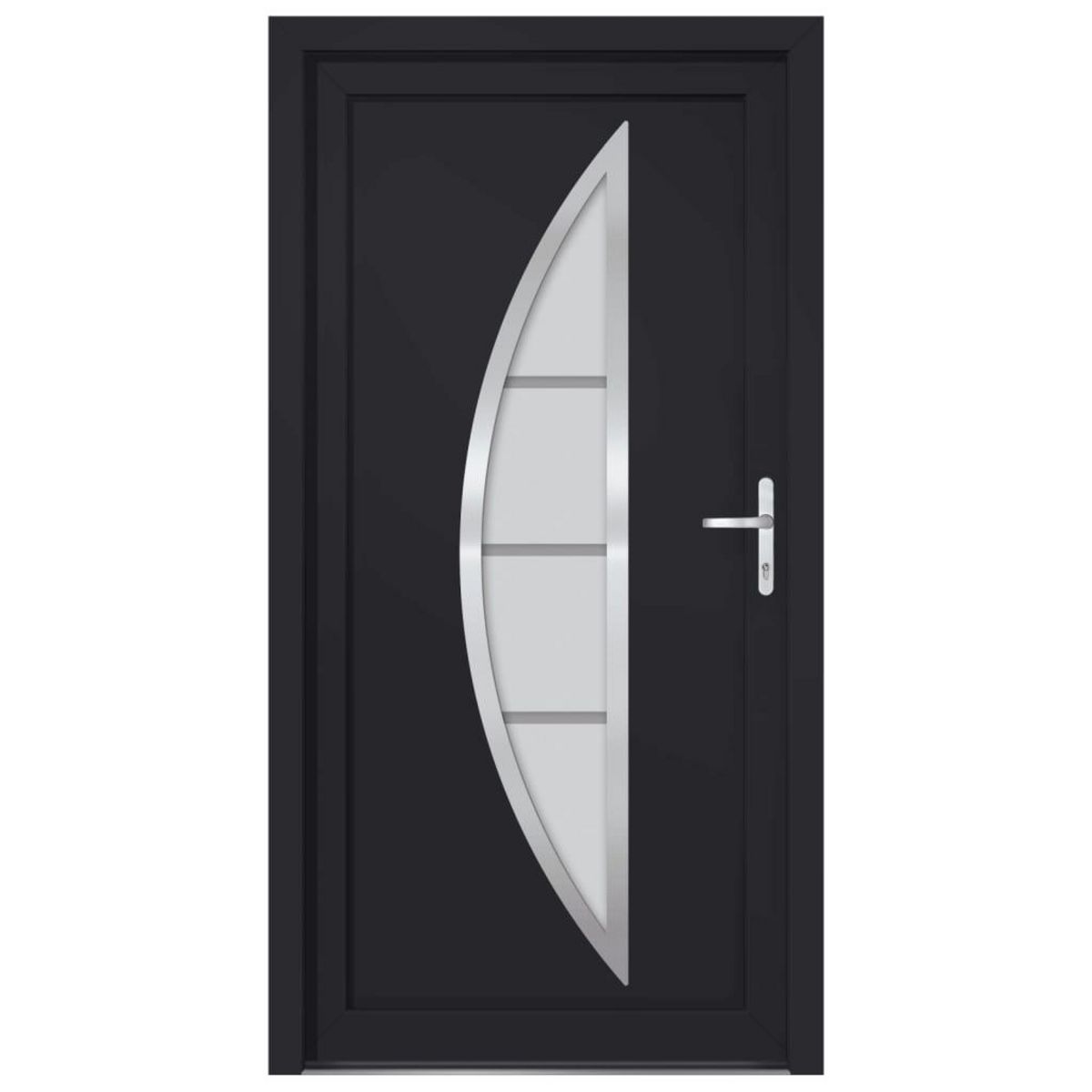 VIDAXL Porte d'entree anthracite 98x190 cm PVC