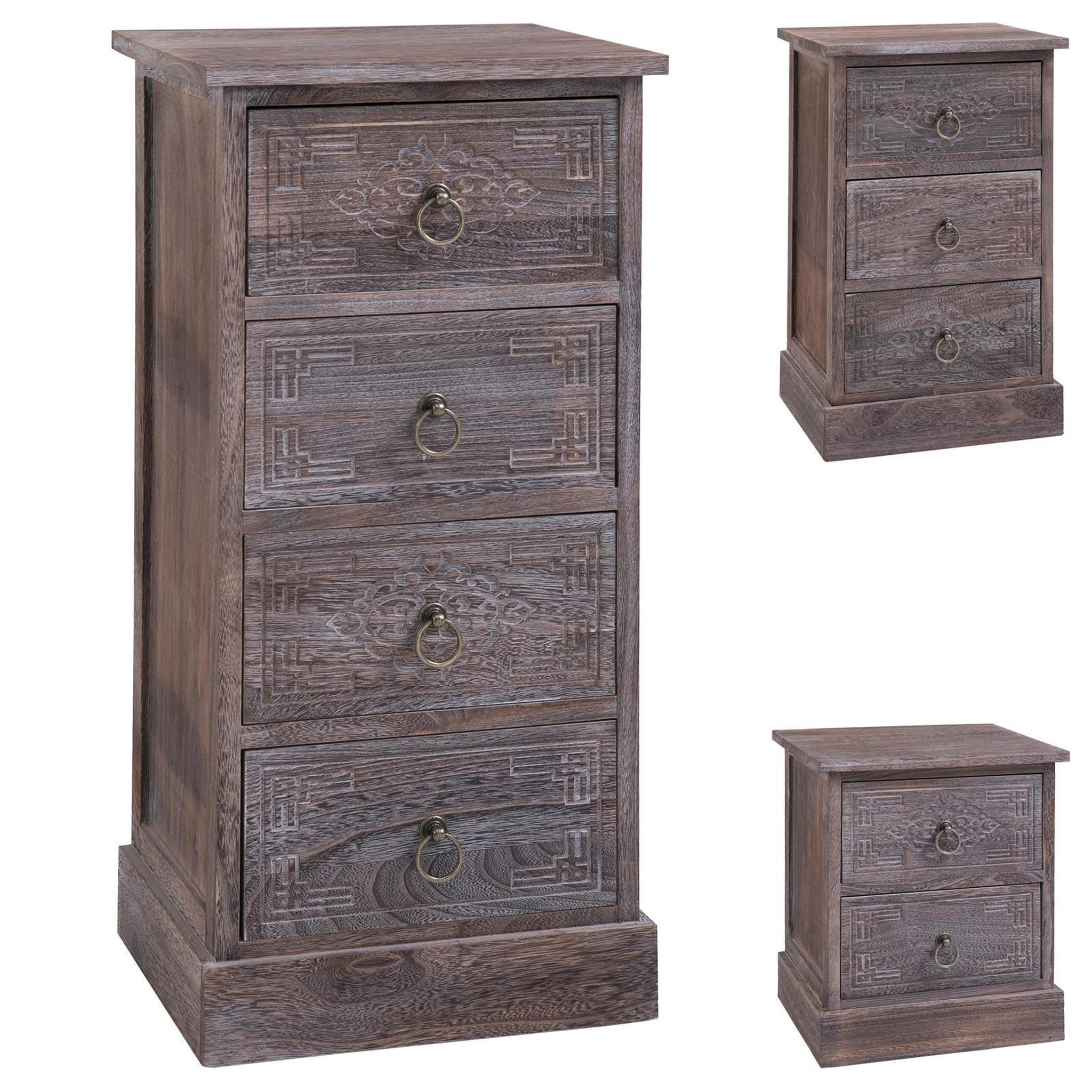 IDIMEX Table de chevet/Chiffonnier ENZO. Coloris disponibles : Marron