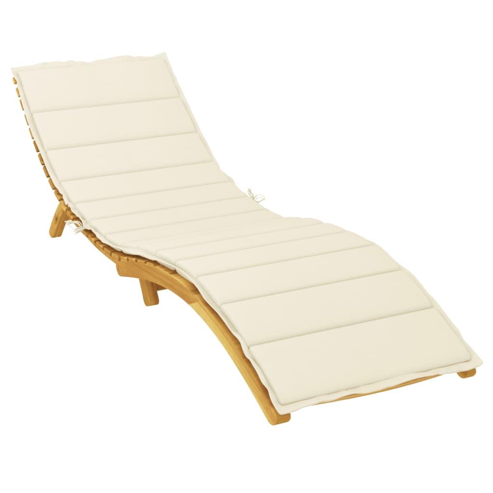 Voir la diapositive 3 : VIDAXL Coussin de chaise longue creme 200x70x3 cm tissu oxford