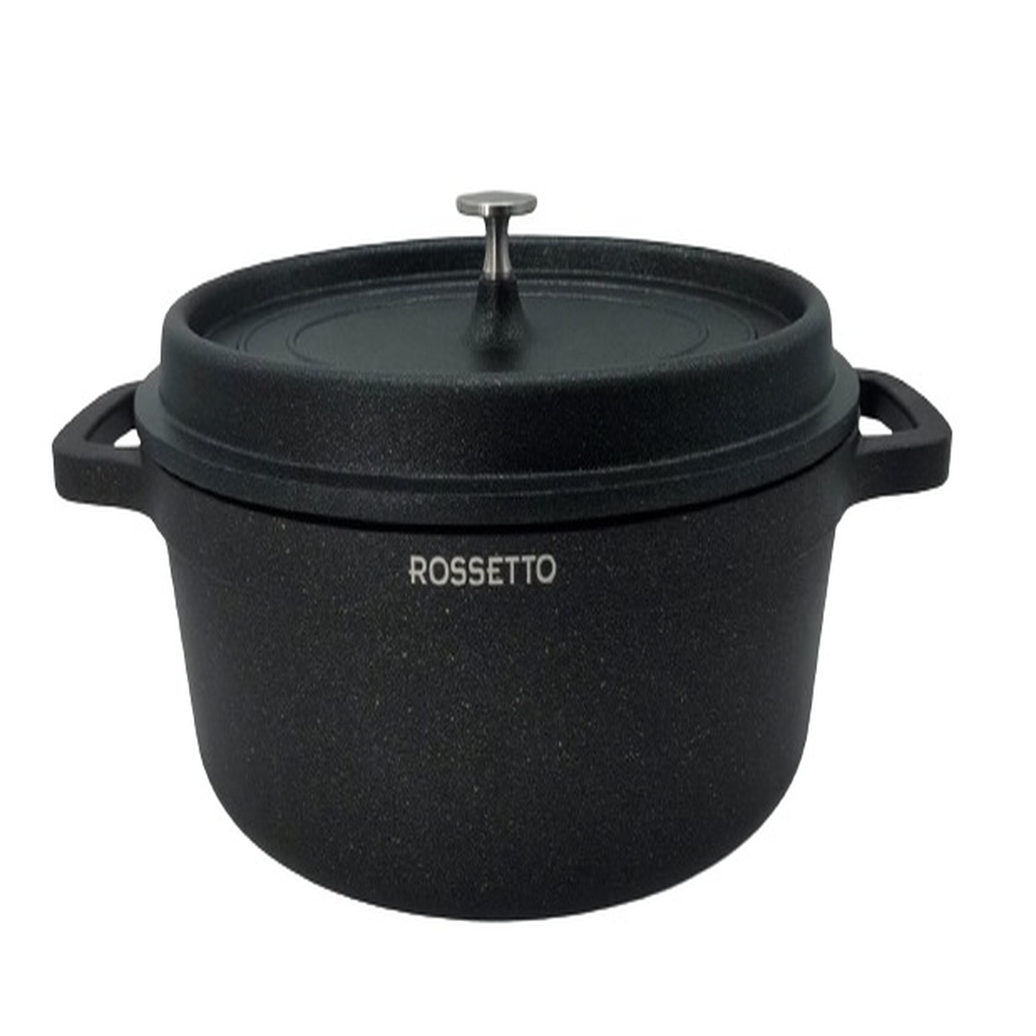 ROSSETTO Cocotte ovale 31cm noire en fonte d'aluminium
