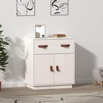 VIDAXL Buffet Blanc 65,5x40x75 cm Bois massif de pin