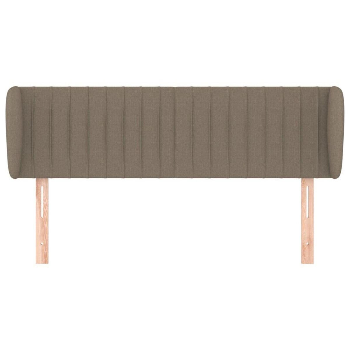 VIDAXL Tete de lit avec oreilles Taupe 147x23x78/88 cm Tissu