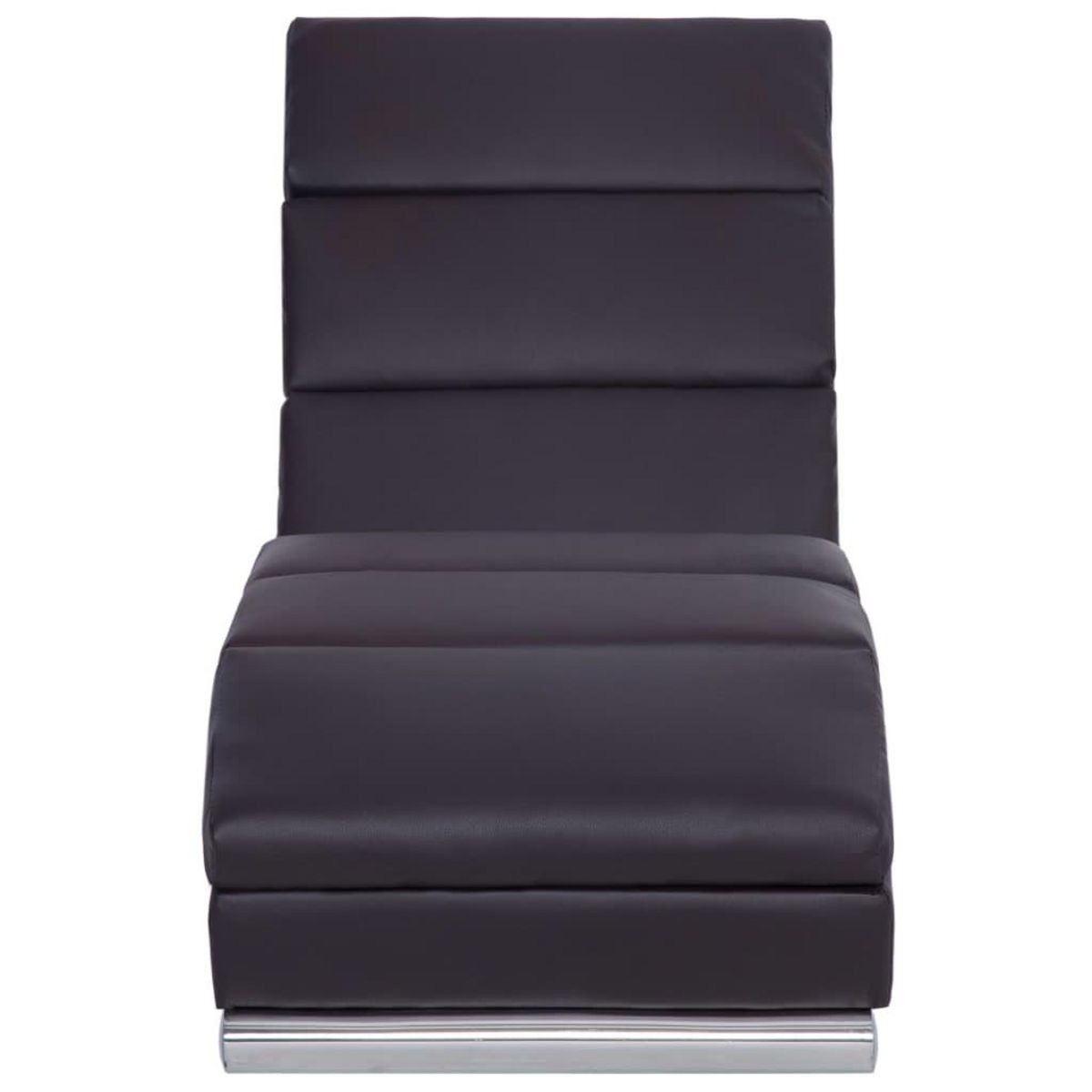 VIDAXL Chaise longue Marron Similicuir