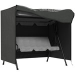 OUTSUNNY Housse de protection balancelle de jardin zippée 177 x 114 x 152 cm oxford haute densité gris