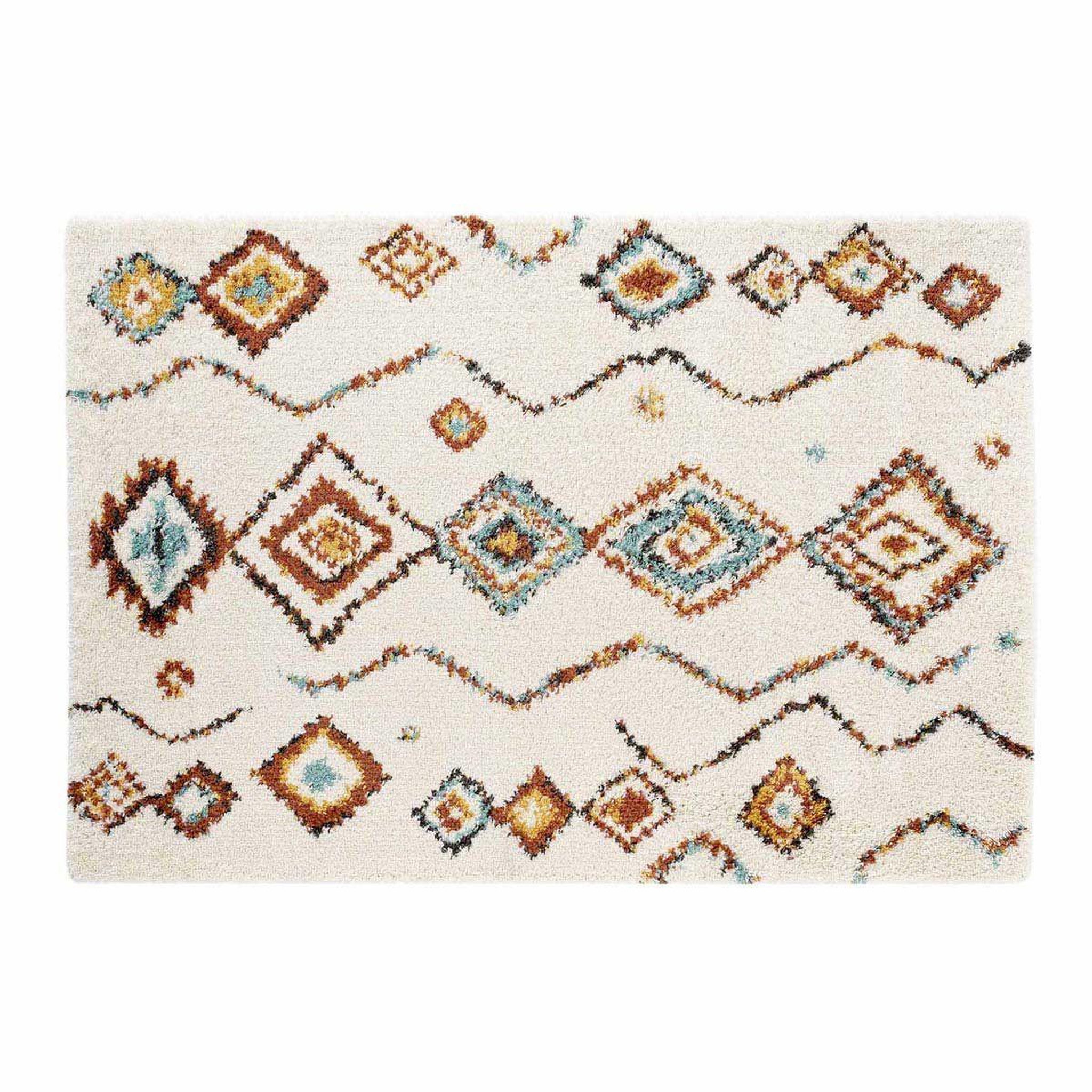 Douceur d'Intérieur Tapis déco shaggy  vasco  160x230cm multicolore