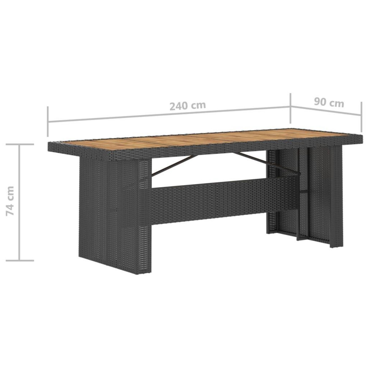 VIDAXL Salon de jardin 11 pcs avec coussins resine tressee noir