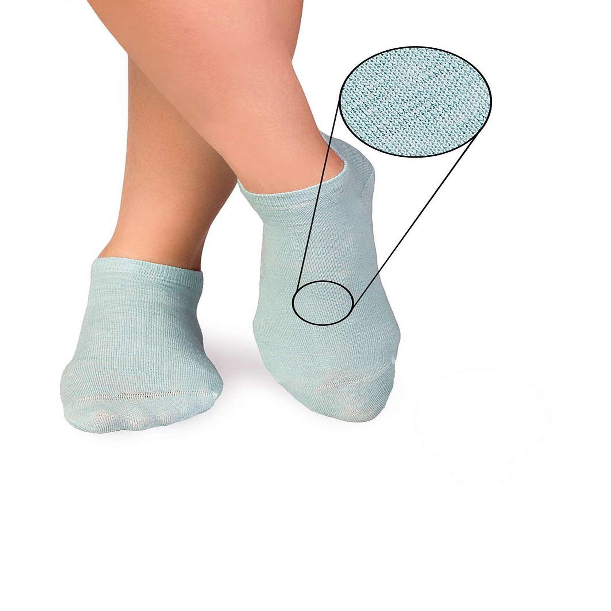 PIRIN HILL Socquettes en lin bleues. Coloris disponibles : Bleu