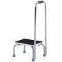 Voir la diapositive 4 : HOMCOM Marche avec barre d'appui - marchepied de sécurité - marche d'accès au bain - plateforme & patins antidérapants - acier galvanisé