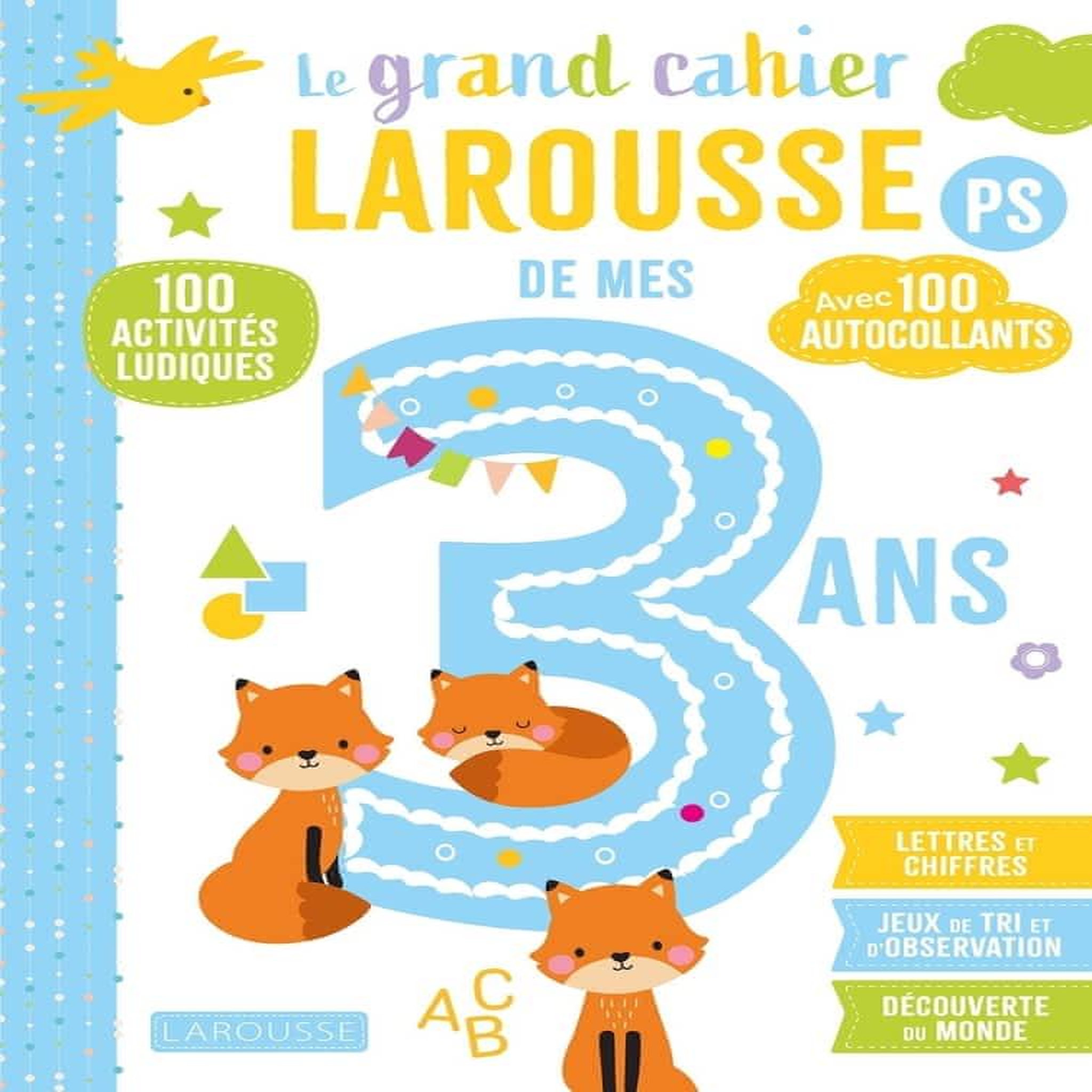 LE GRAND CAHIER LAROUSSE DE MES 3 ANS PS. 100 ACTIVITES LUDIQUES, AVEC 100 AUTOCOLLANTS, Meyer Aurore