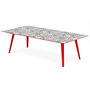 Voir la diapositive 2 : Paris Prix Table Basse 2 Covers  Natural  120cm Rouge