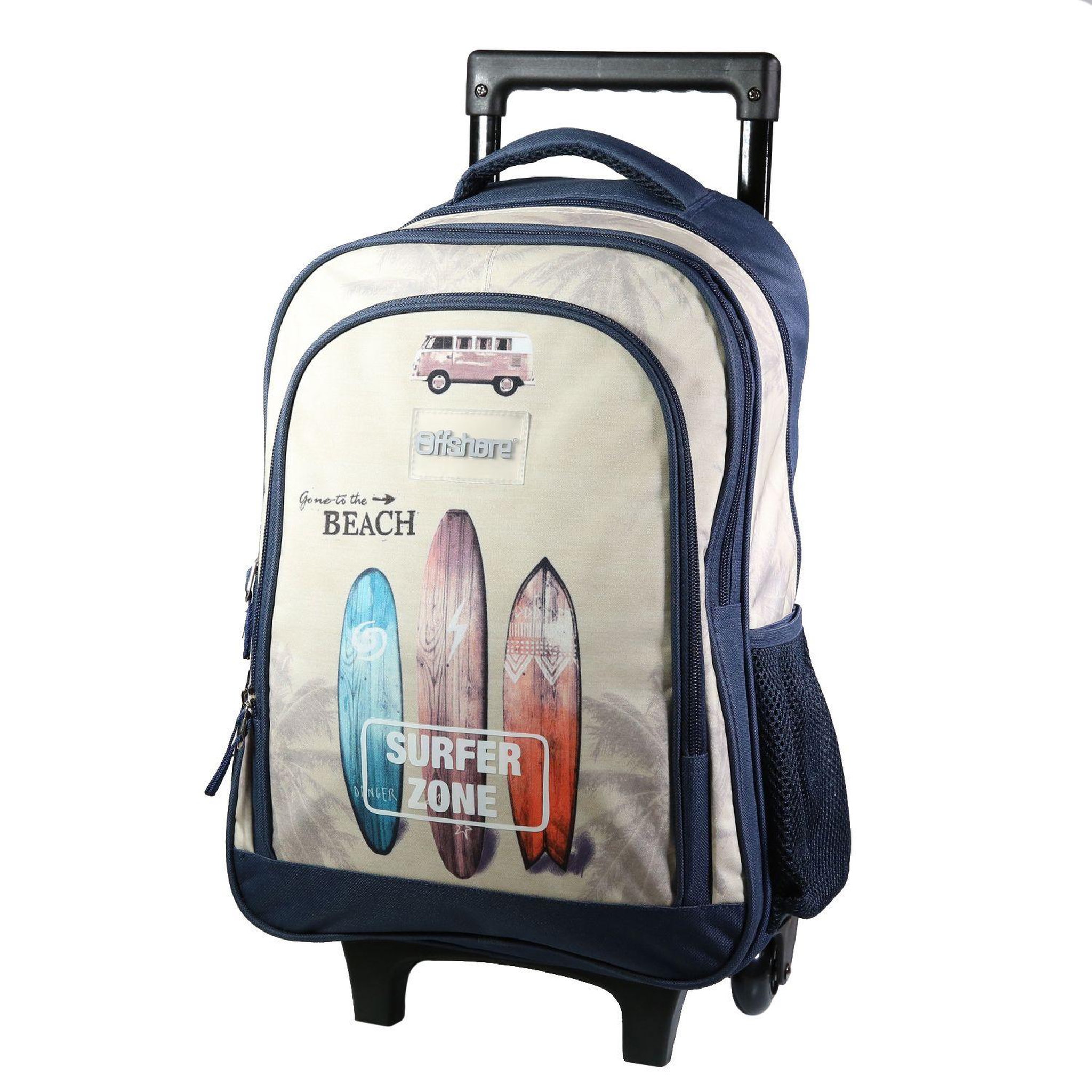 Voir la diapositive 2 : Bagtrotter BAGTROTTER Sac à dos à roulettes Offshore Beige Van & Surf