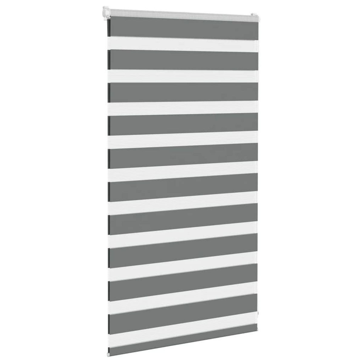 VIDAXL Store zebre gris fonce largeur du tissu 70,9 cm polyester